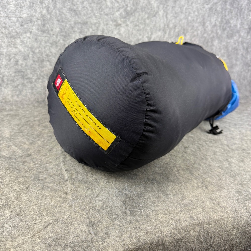 The North Face Cat's Meow Sleeping Bag 20F -7C Blue Polarguard Insulation Long